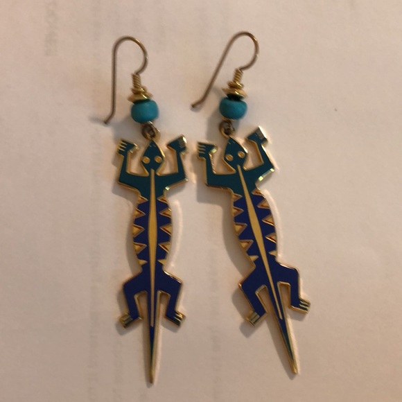 Laurel Burch Lizard Earrings - Picture 2 of 7